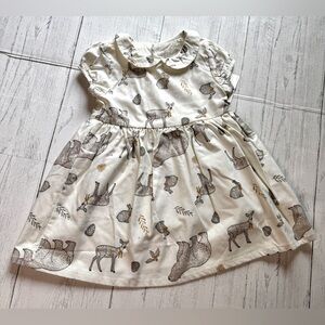 🌿 NWT Little Planet Organic Cotton Dress – 24 Months – Woodland Animal Print